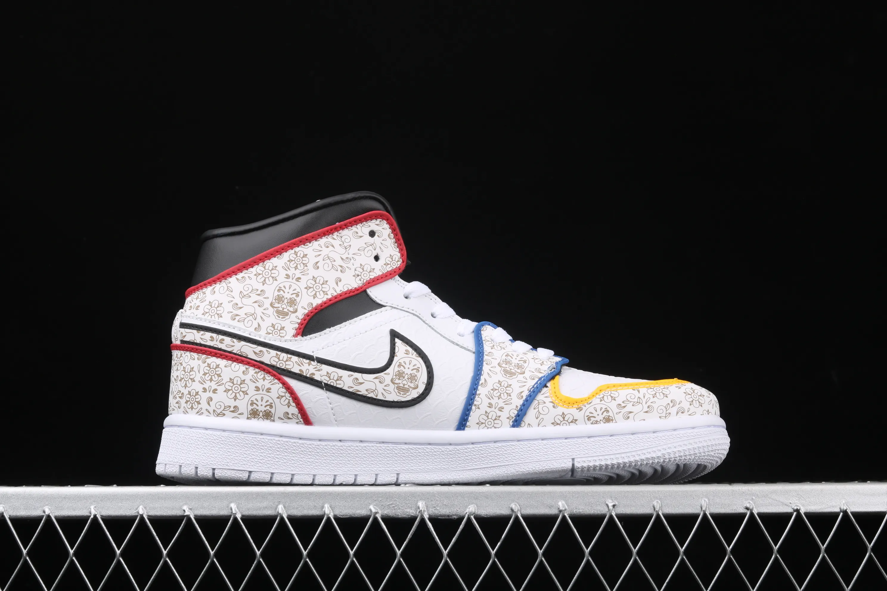 All categories Air Jordan Jordan series basketball shoes Air Jordan 1 Mid The Shoe Surgeon x Air Jordan 1 "Day of the Dead" AJ1 Joe 1 Day of the Dead retro high-top versatile cultural basketball shoes BQ6827-100